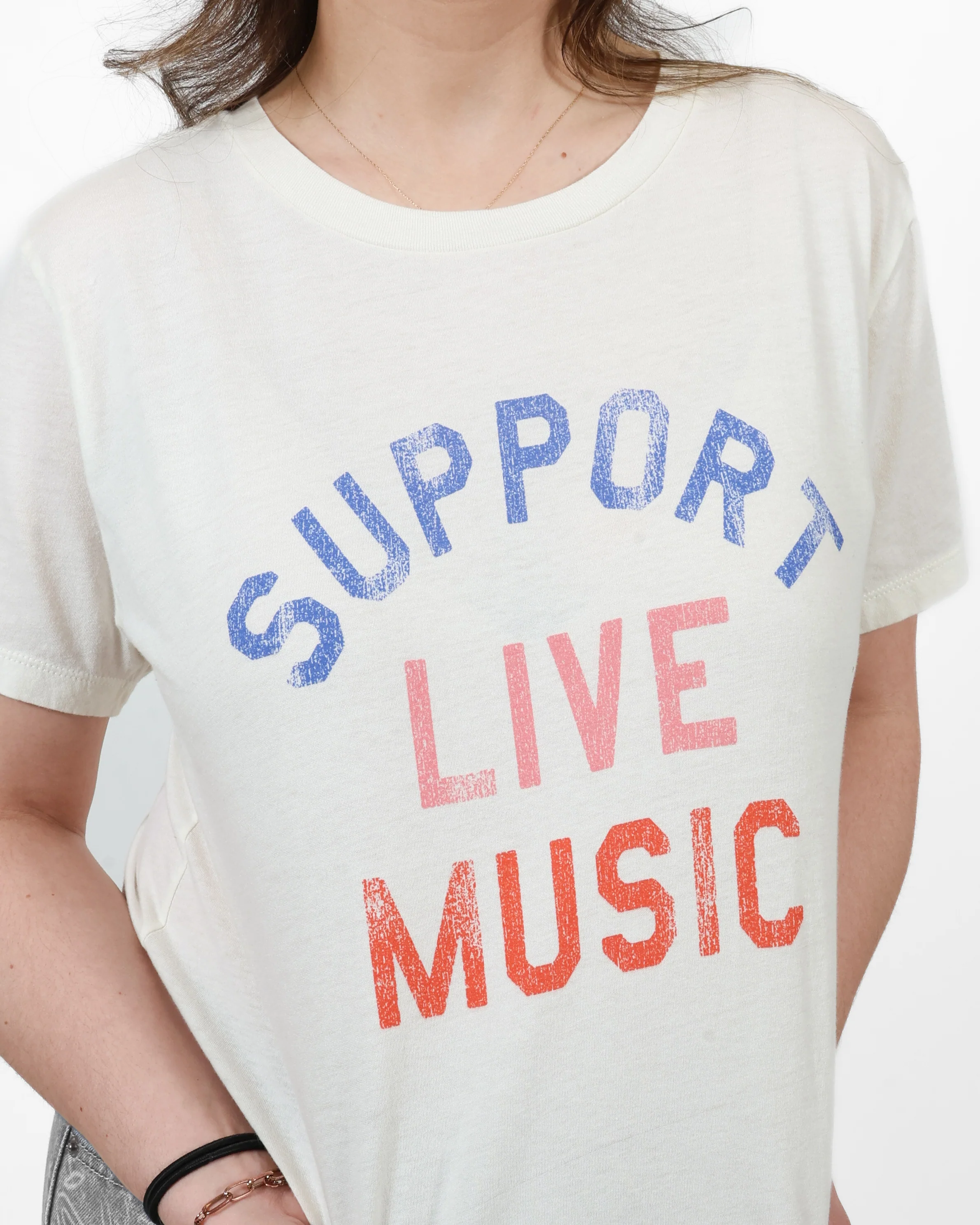 ROCK HALL COLORFUL SUPPORT LIVE MUSIC FITTED T-SHIRT - Image 3