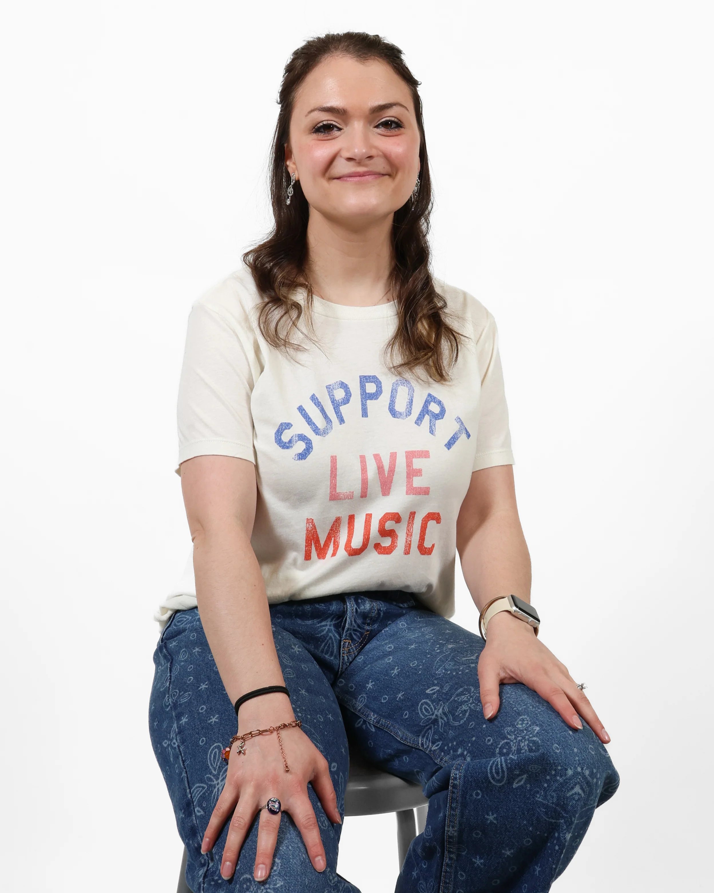 ROCK HALL COLORFUL SUPPORT LIVE MUSIC FITTED T-SHIRT - Image 4