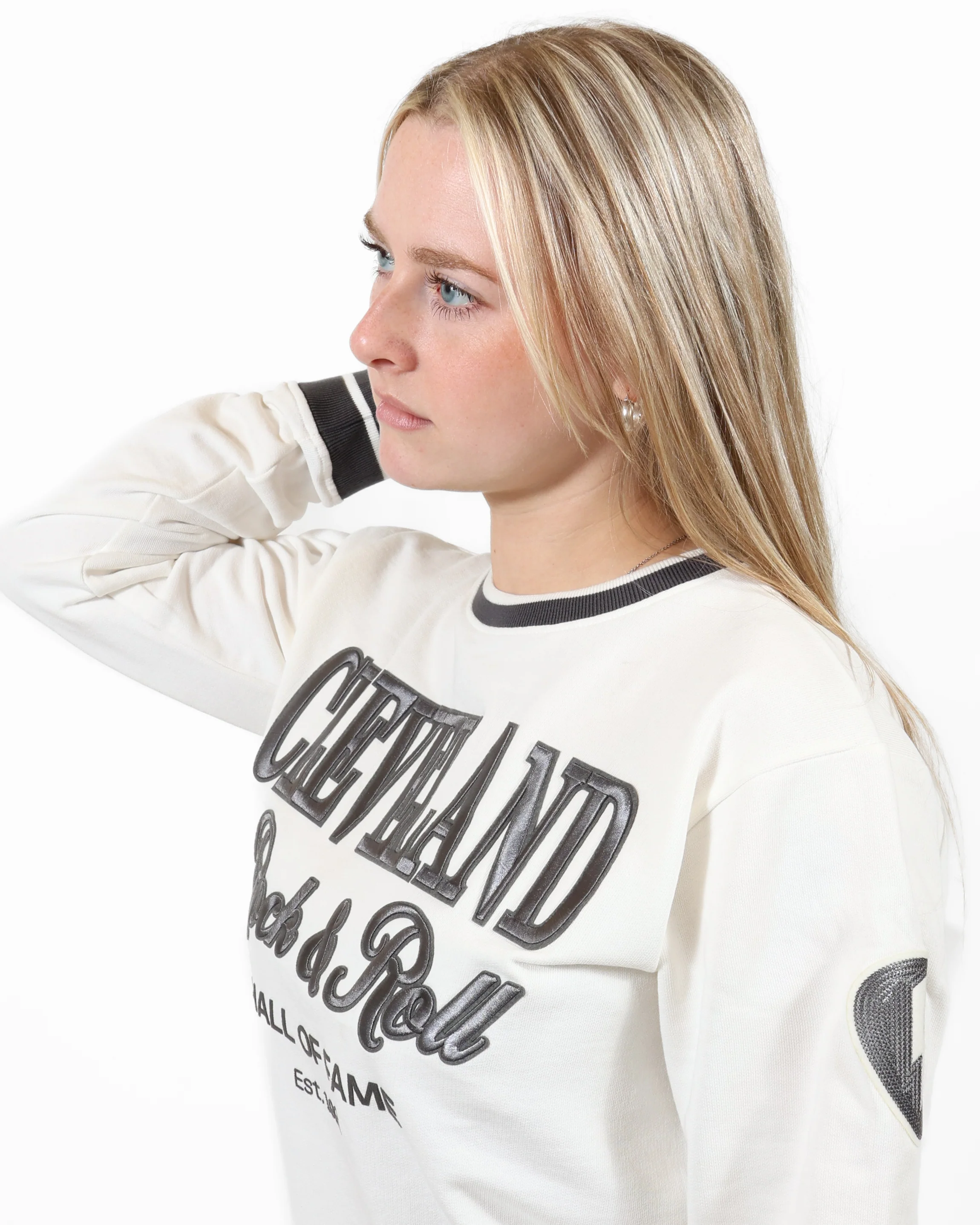 ROCK HALL EMBROIDERED FRENCH TERRY CREWNECK - Image 2