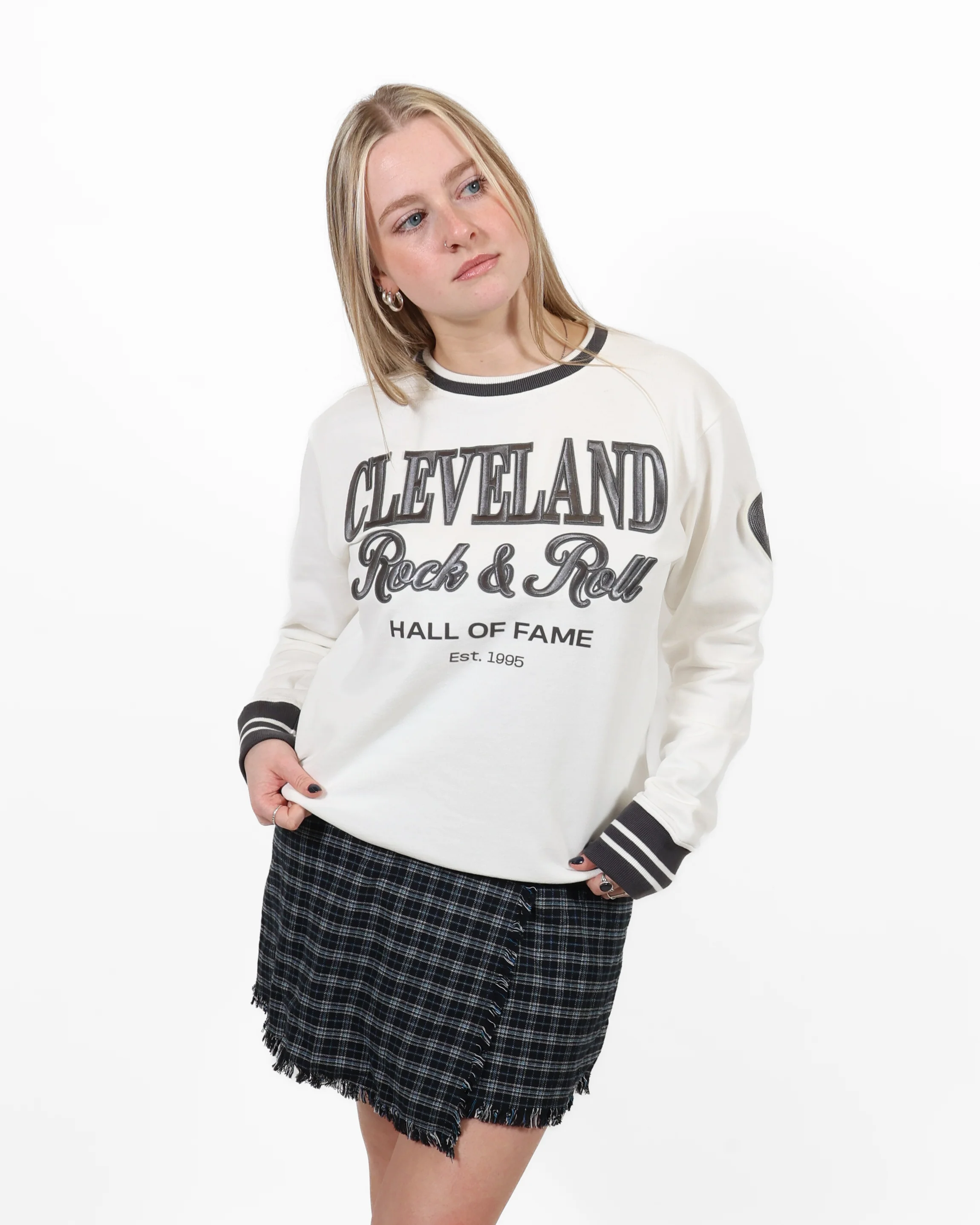 ROCK HALL EMBROIDERED FRENCH TERRY CREWNECK - Image 3