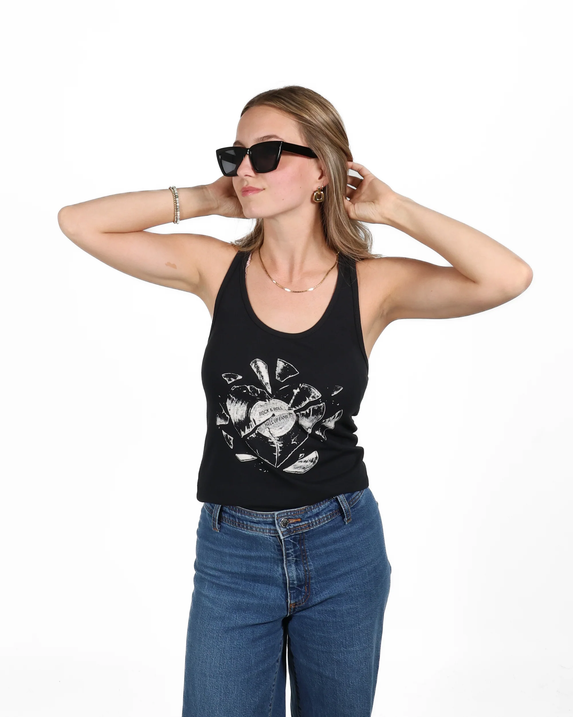 ROCK HALL HEART BEATS FITTED TANK TOP - Image 2