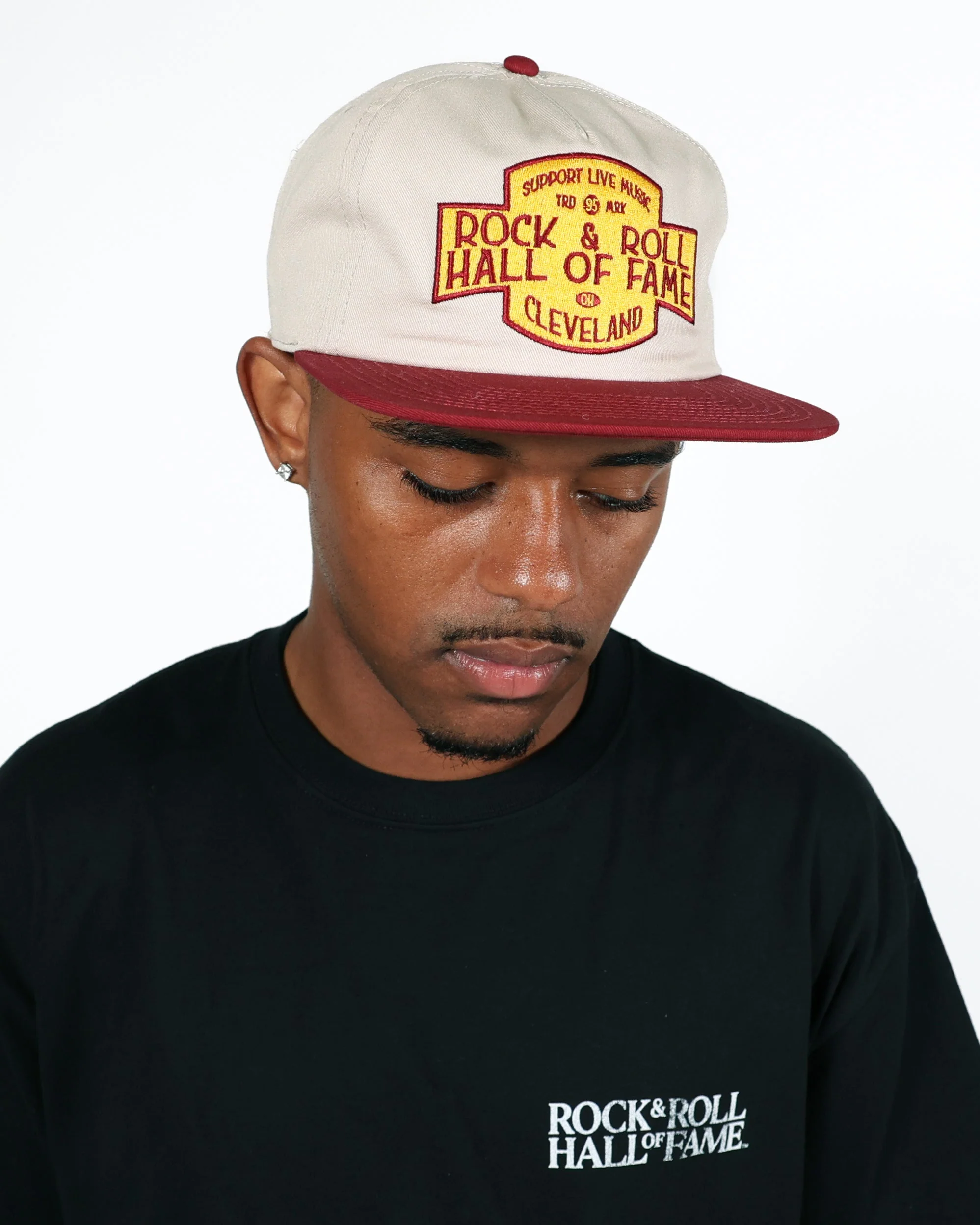 ROCK HALL MAROON TWO TONE SUPPORT LIVE MUSIC HAT - Image 3