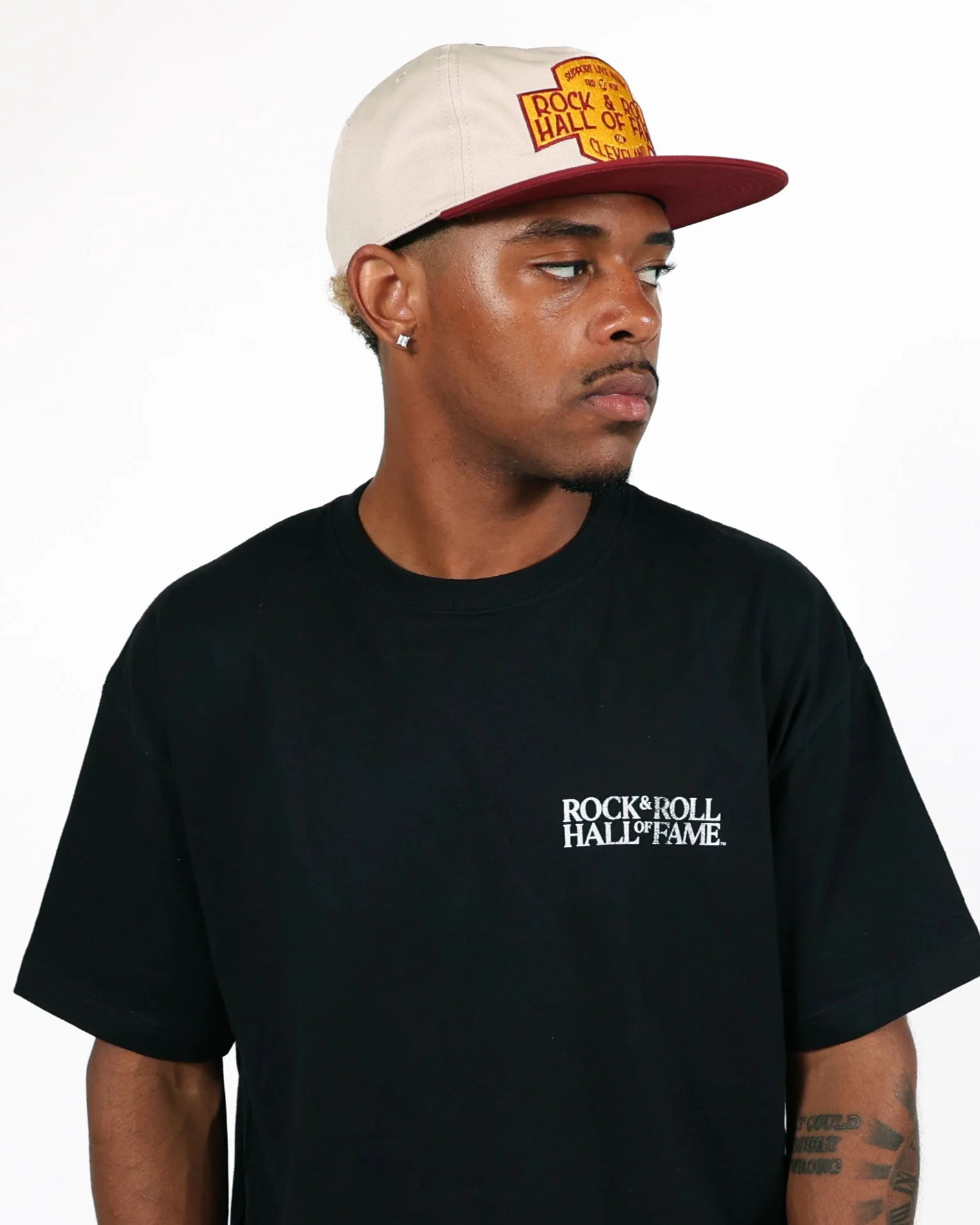 ROCK HALL MAROON TWO TONE SUPPORT LIVE MUSIC HAT - Image 4