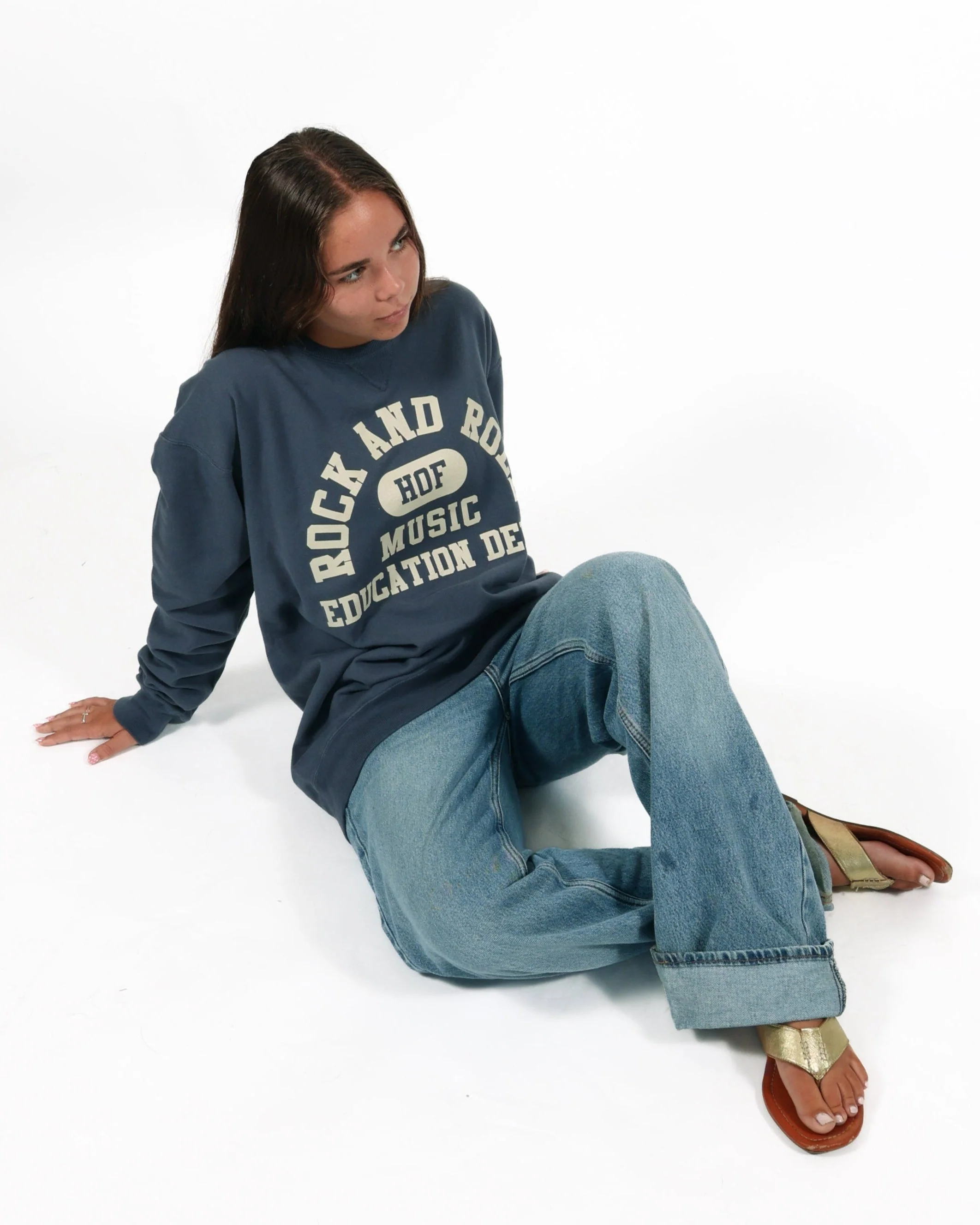 ROCK HALL MUSIC EDUCATION DEPT SLATE CREW PULLOVER - Image 3