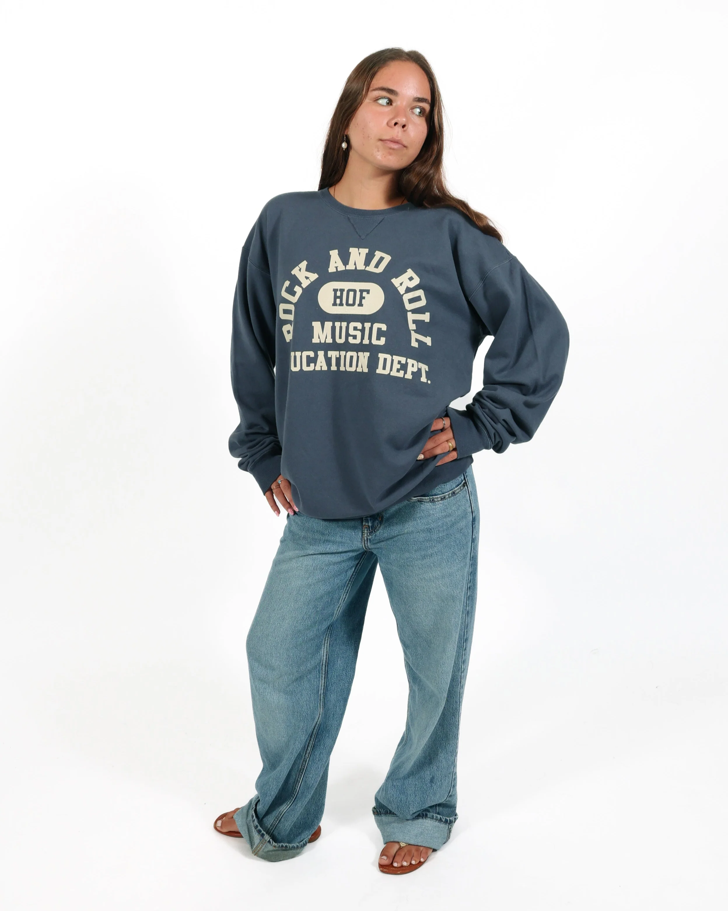 ROCK HALL MUSIC EDUCATION DEPT SLATE CREW PULLOVER - Image 4