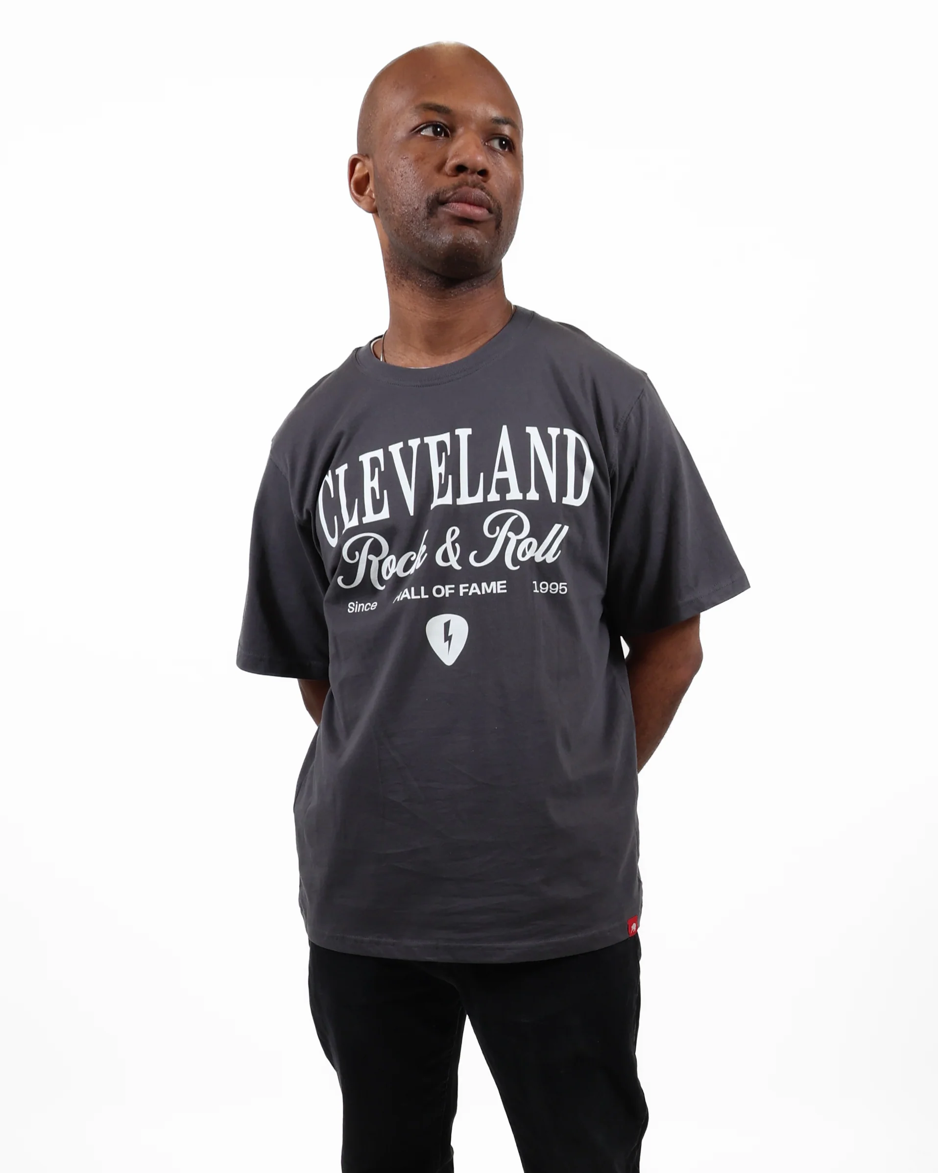 ROCK HALL CLEVELAND HERITAGE SCRIPT ONYX T-SHIRT - Image 2