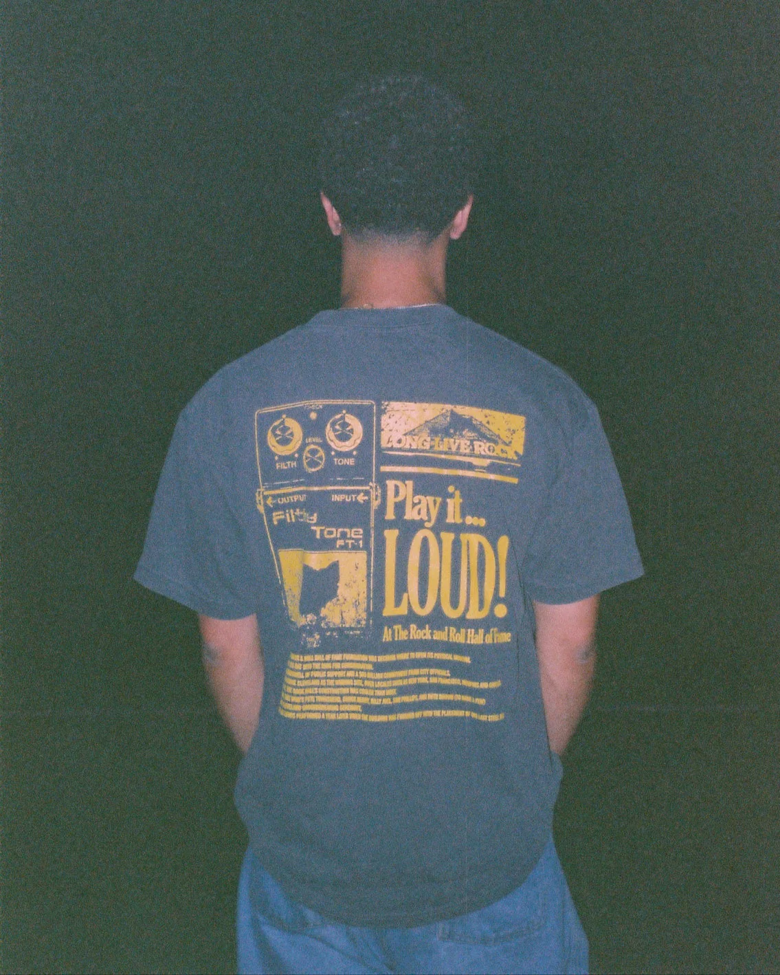 ROCK HALL PLAY IT LOUD GUITAR PEDAL BLACK T-SHIRT - Image 3