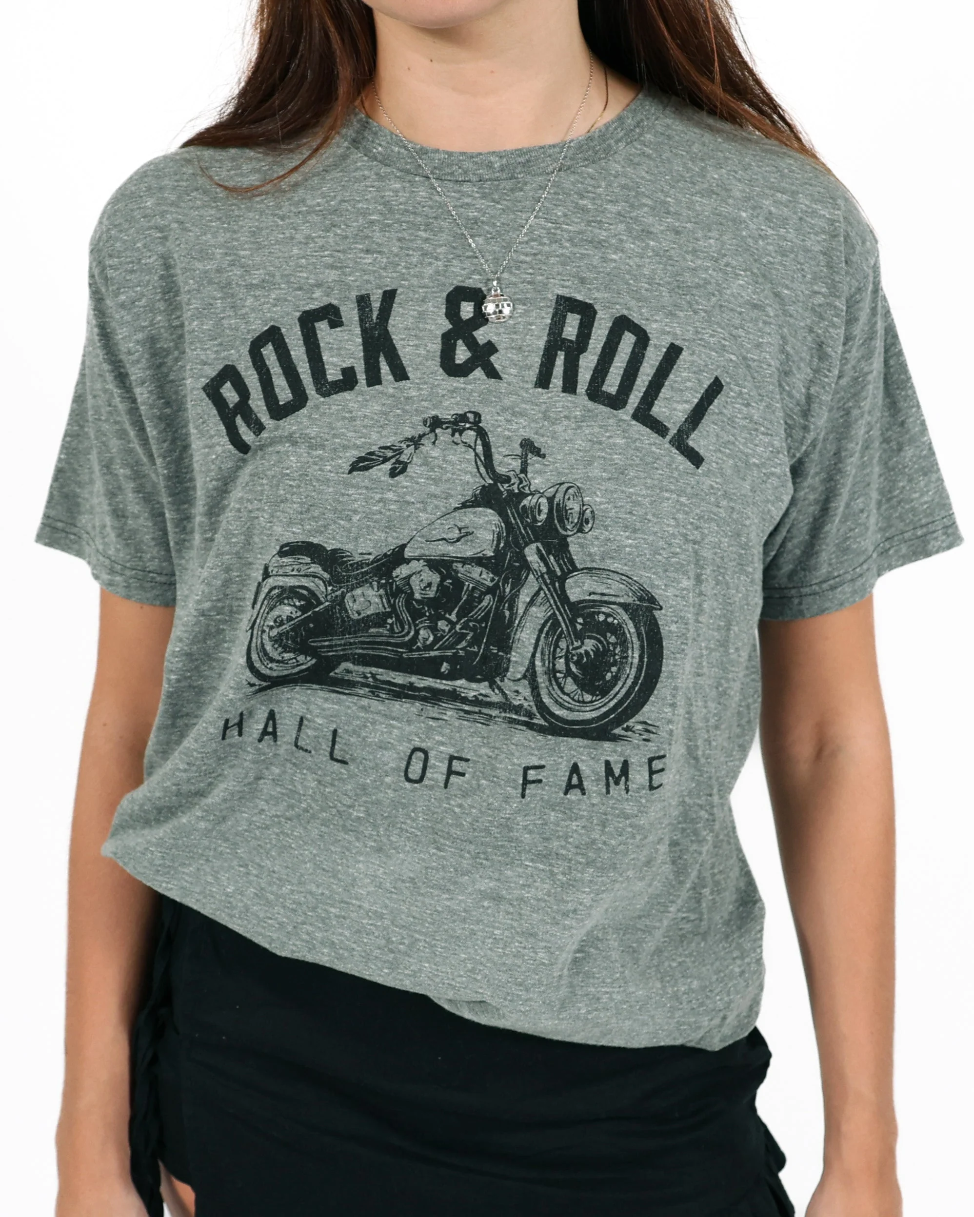 ROCK HALL STERLING SILVER DISCO BALL CHARM NECKLACE - Image 2