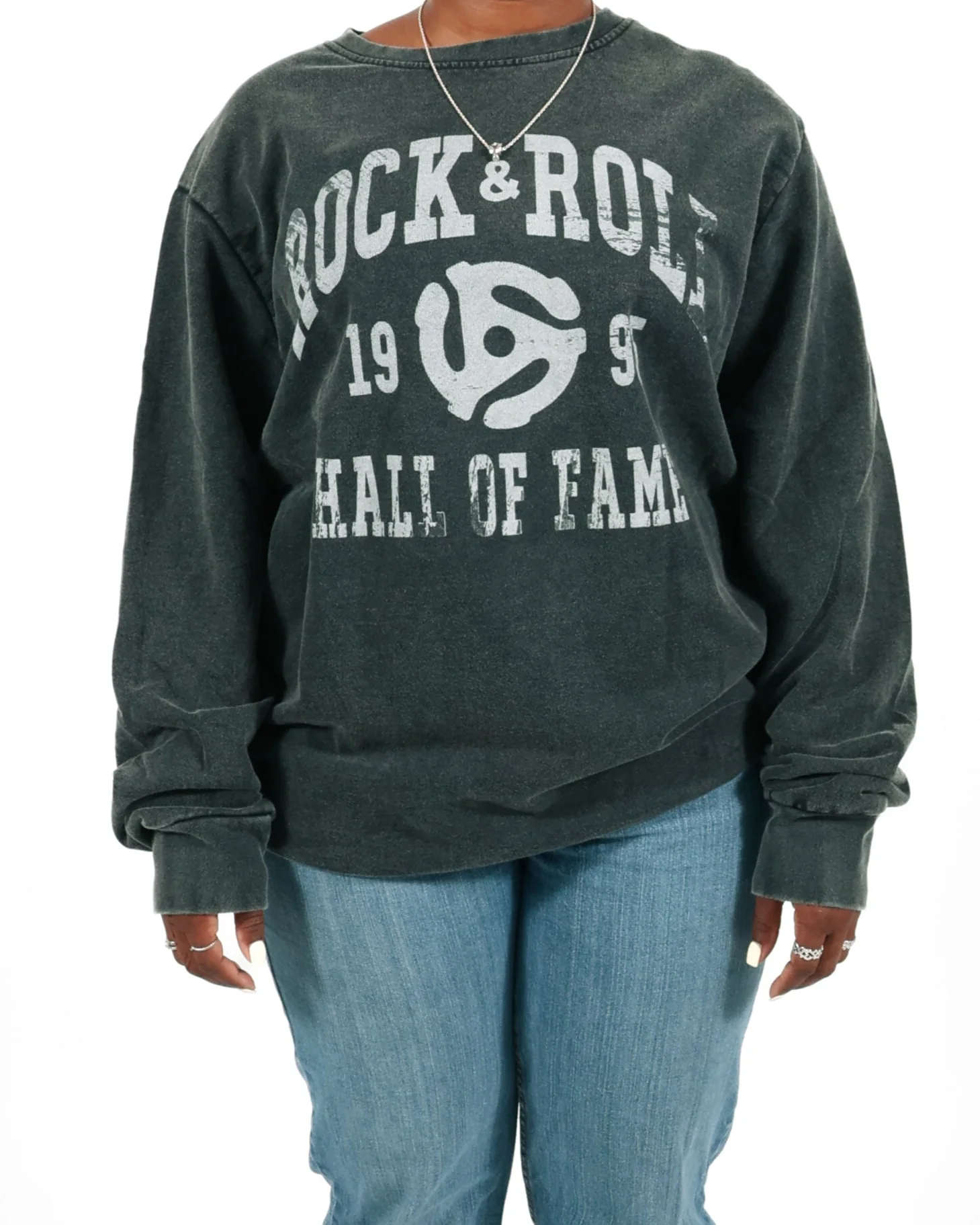 ROCK HALL BLACK SPACER PULLOVER CREW - Image 3