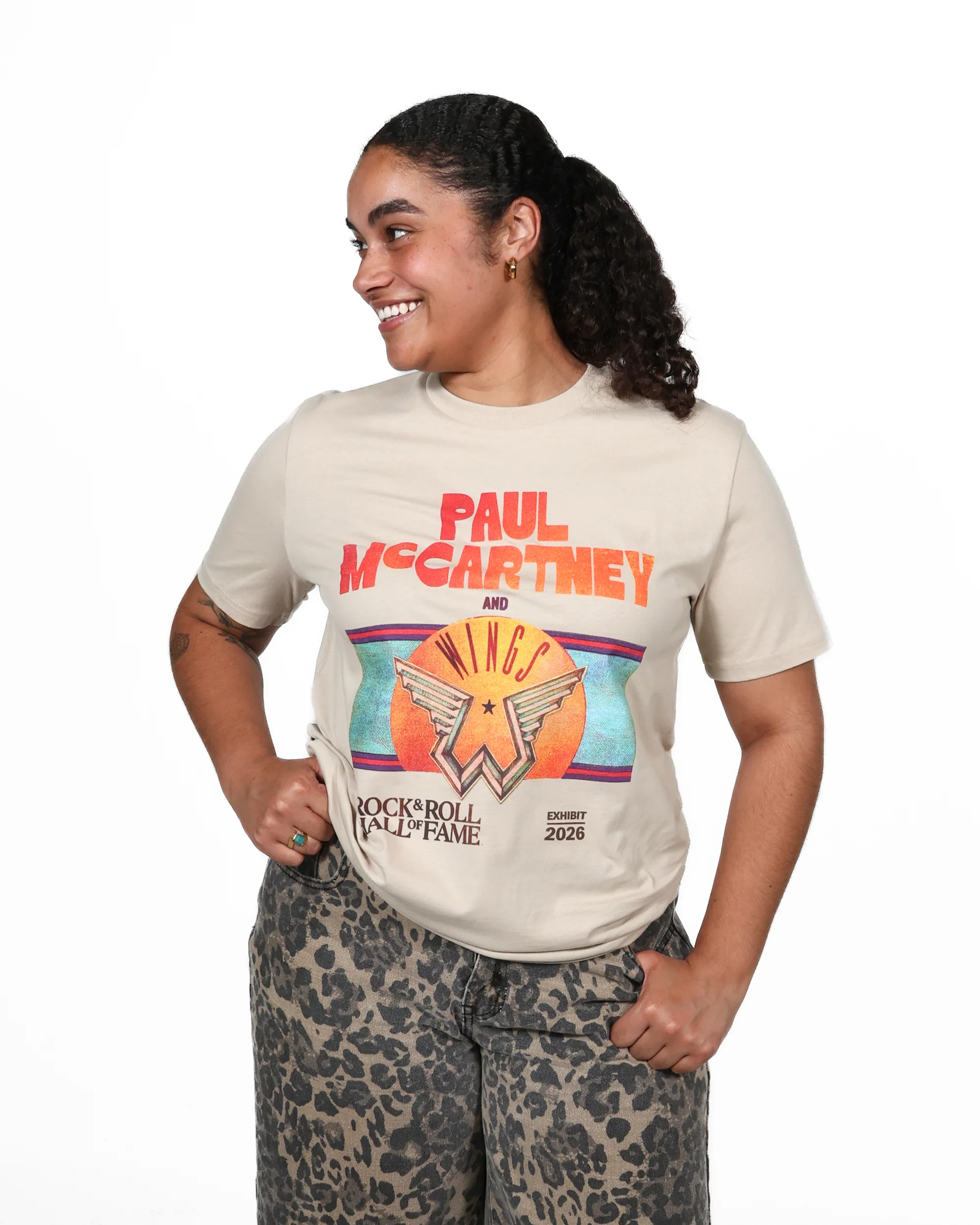 ROCK HALL x PAUL MCCARTNEY AND WINGS - TAN EXHIBIT T-SHIRT