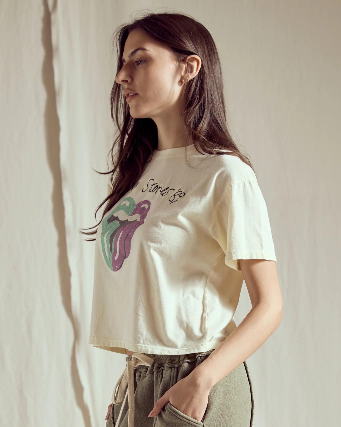 THE ROLLING STONES - ONE HIT CROPPED BOXY T-SHIRT - Image 3
