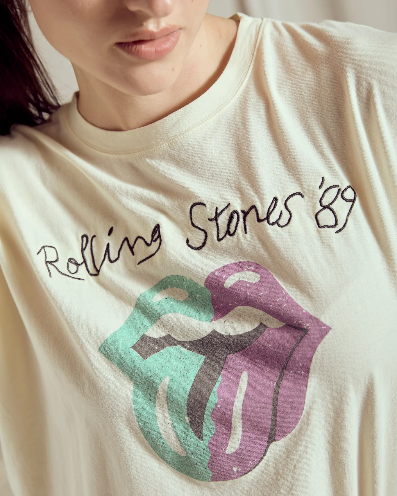 THE ROLLING STONES - ONE HIT CROPPED BOXY T-SHIRT - Image 4