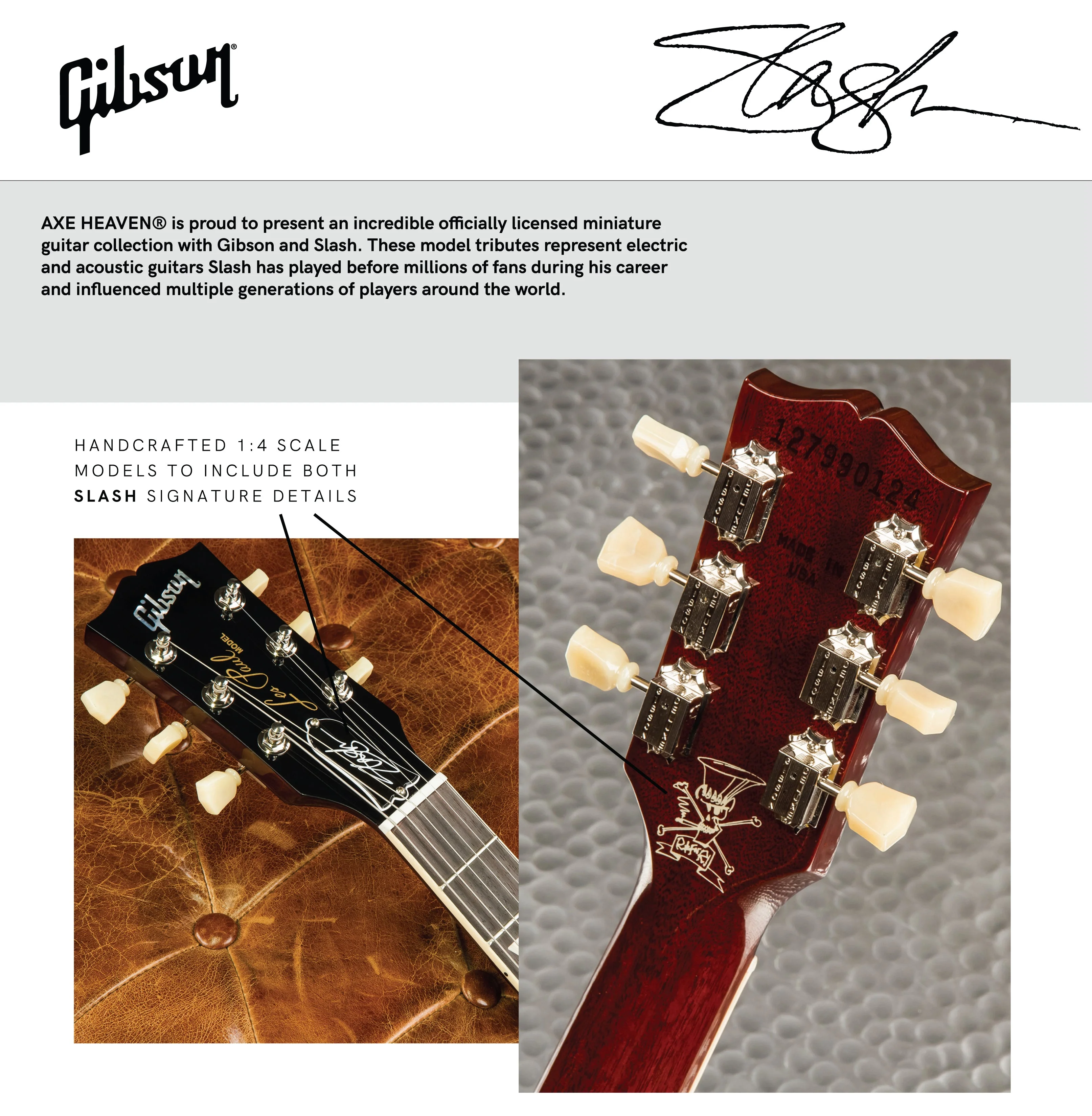 SLASH - GIBSON LES PAUL STANDARD ANACONDA - MINI GUITAR - Image 6