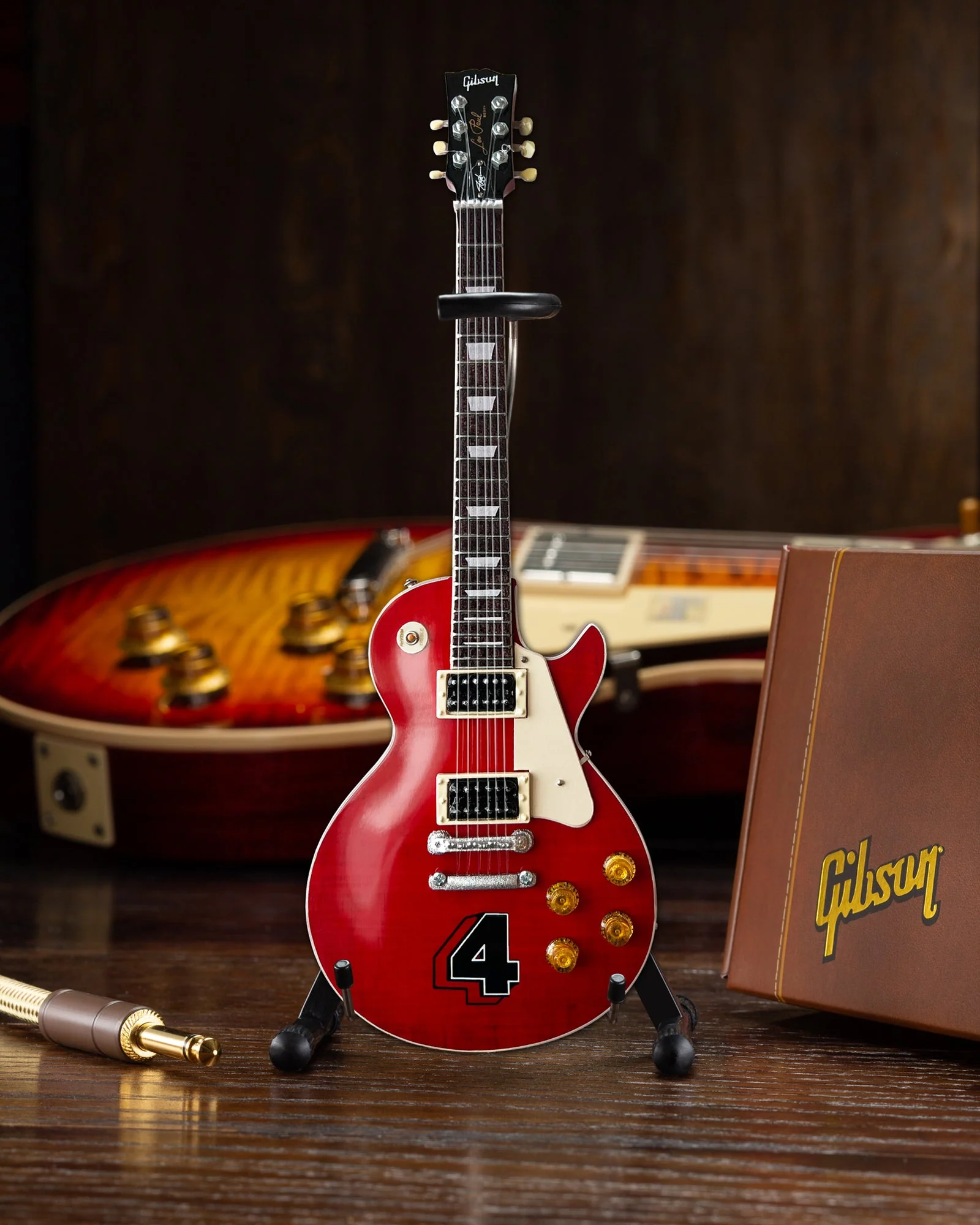 SLASH - GIBSON LES PAUL STANDARD TRANSLUCENT CHERRY 4 ALBUM - MINI GUITAR - Image 4