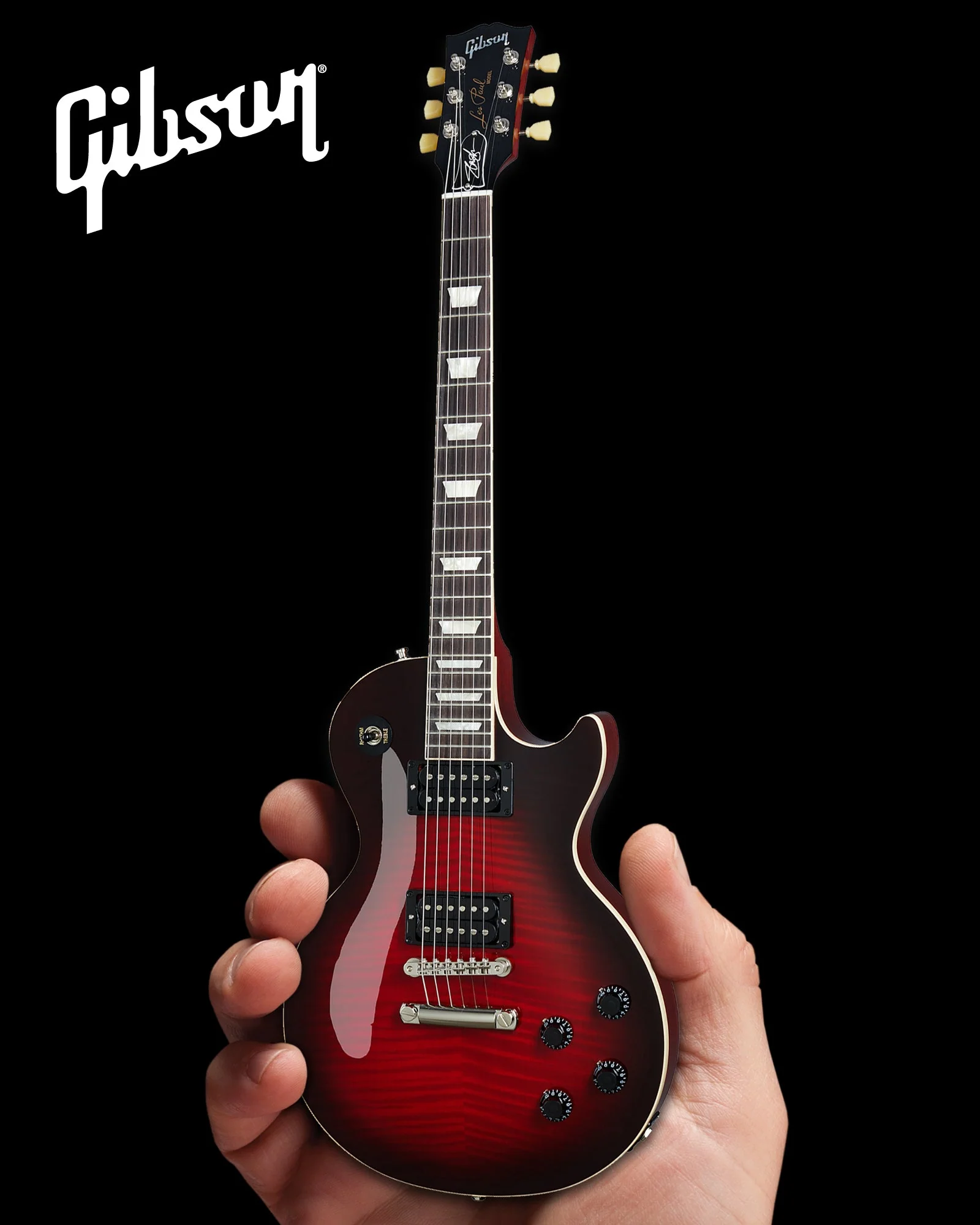 SLASH - GIBSON LES PAUL STANDARD VERMILLION BURST - MINI GUITAR - Image 3