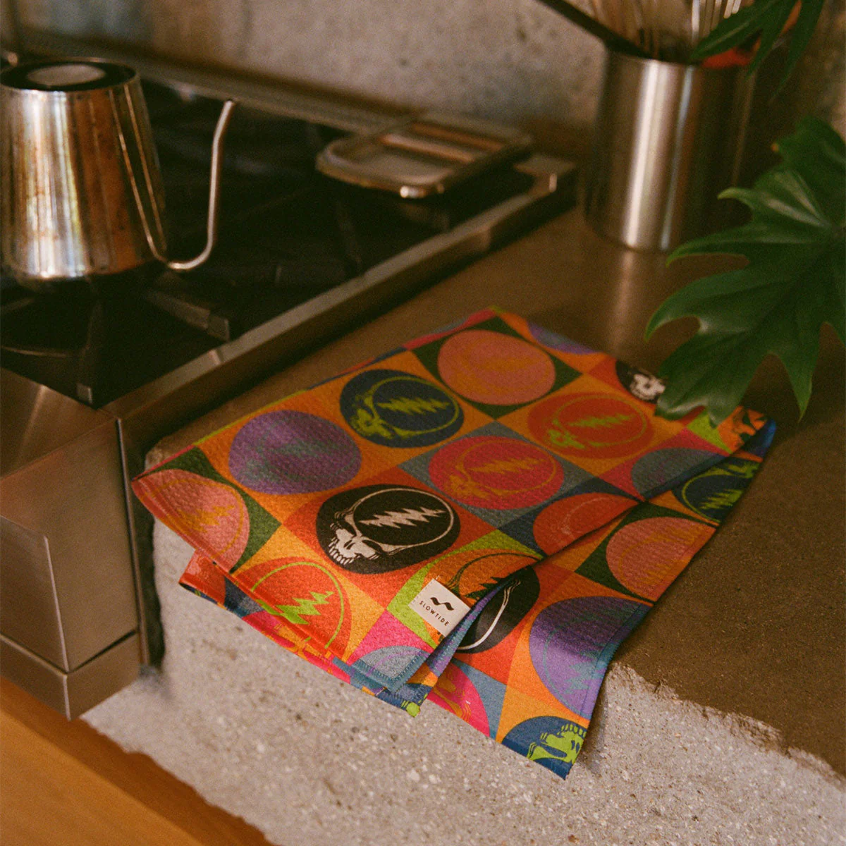 GRATEFUL DEAD x SLOWTIDE - STEAL YOUR FACE QUICK-DRY KITCHEN TOWEL - Image 2