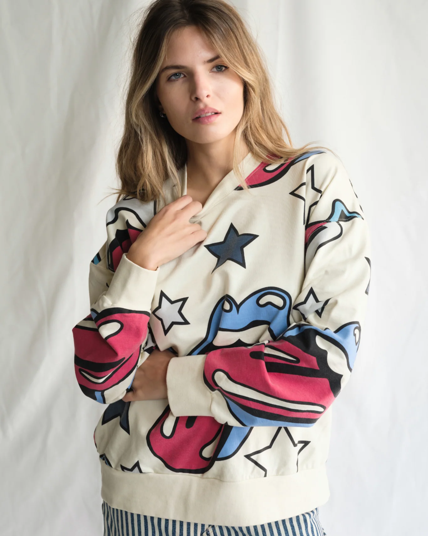 THE ROLLING STONES - LOUD MOUTH OVERSIZED CREWNECK - Image 3
