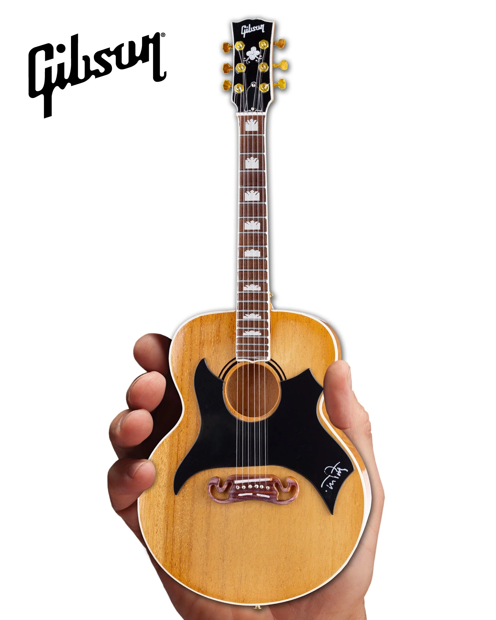 TOM PETTY - ANTIQUE NATURAL GIBSON SJ-200 WILDFLOWER - MINI GUITAR