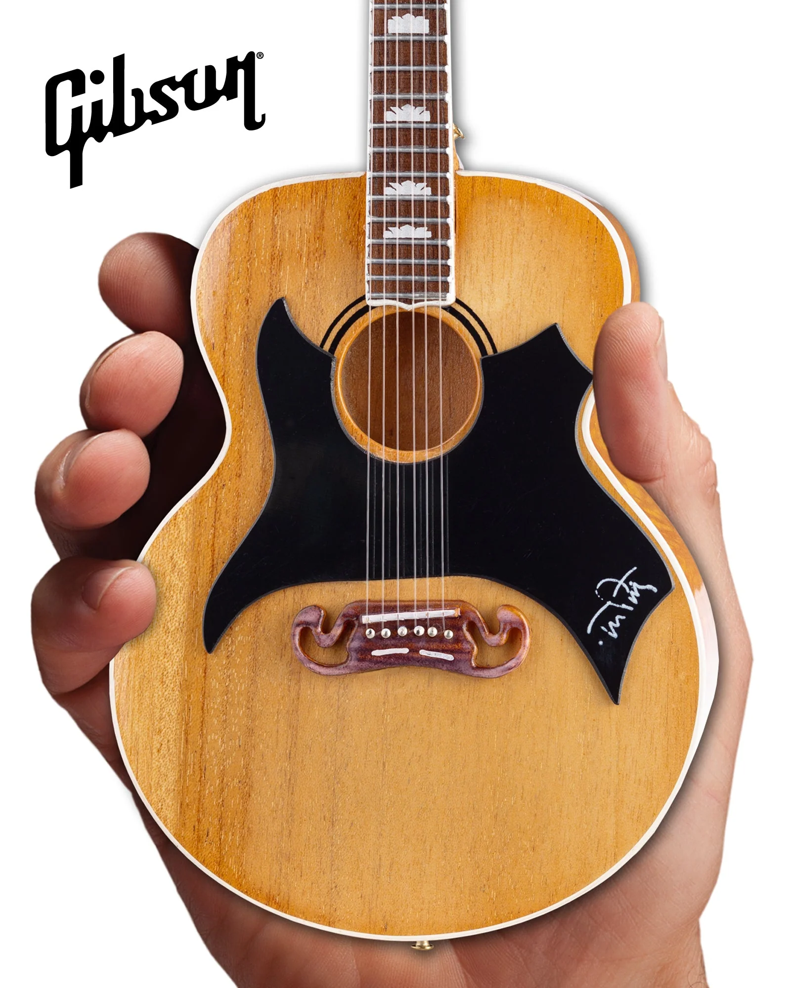 TOM PETTY - ANTIQUE NATURAL GIBSON SJ-200 WILDFLOWER - MINI GUITAR - Image 4