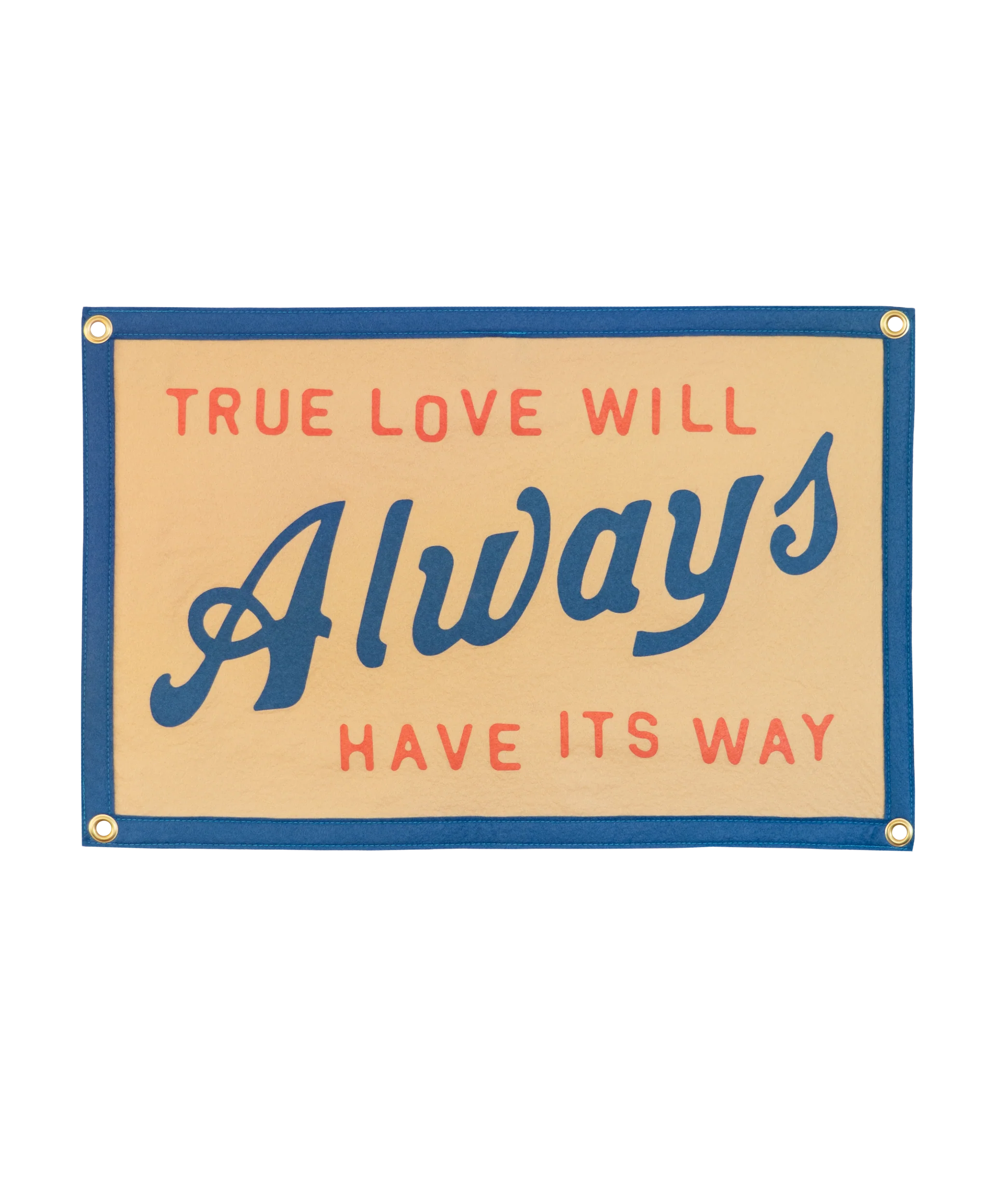 JOHN PRINE x OXFORD PENNANT - TRUE LOVE WILL ALWAYS HAVE ITS WAY CAMP FLAG