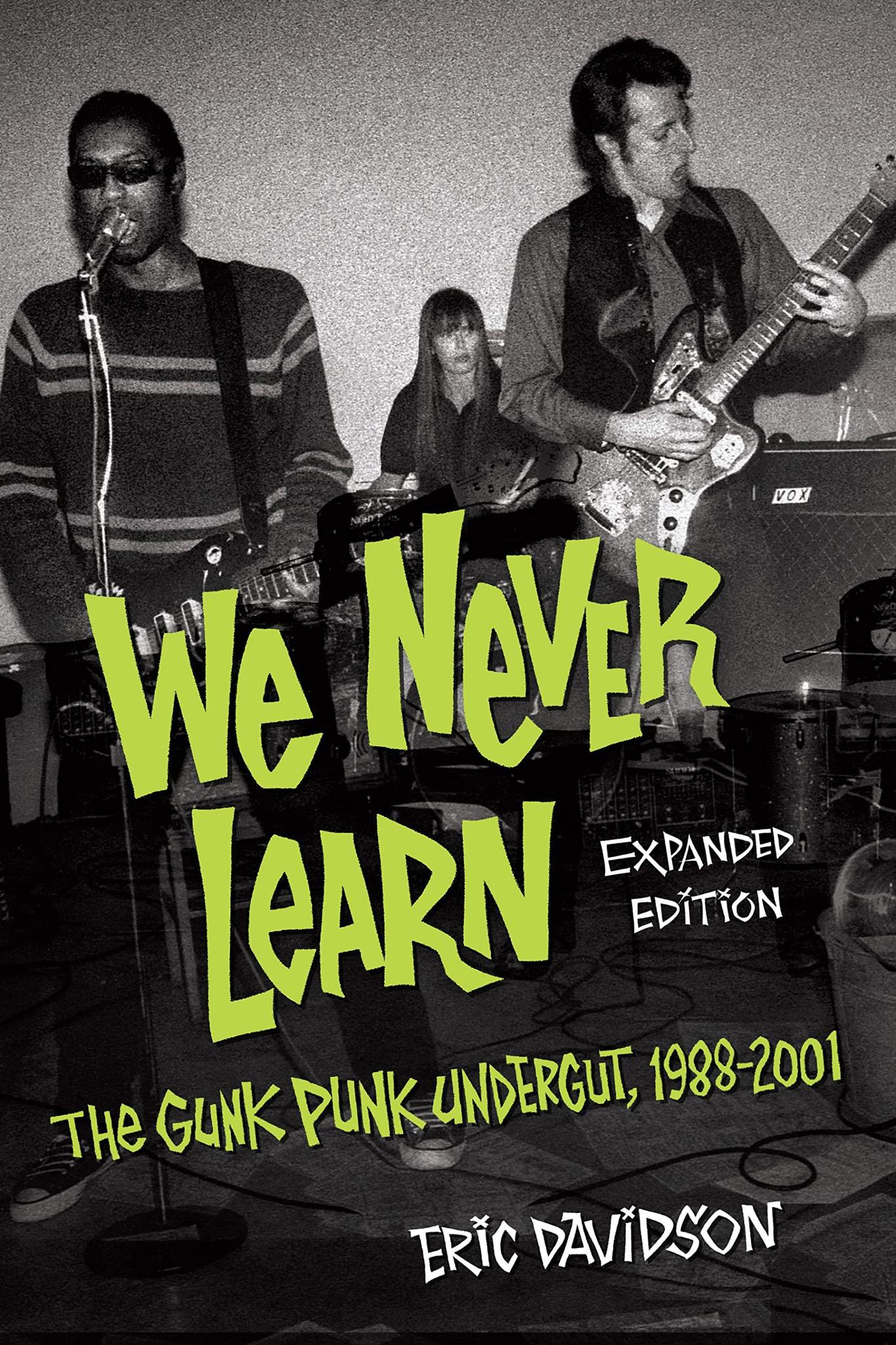 WE NEVER LEARN: THE GUNK PUNK UNDERGUT, 1988-2001 - PAPERBACK - BOOK