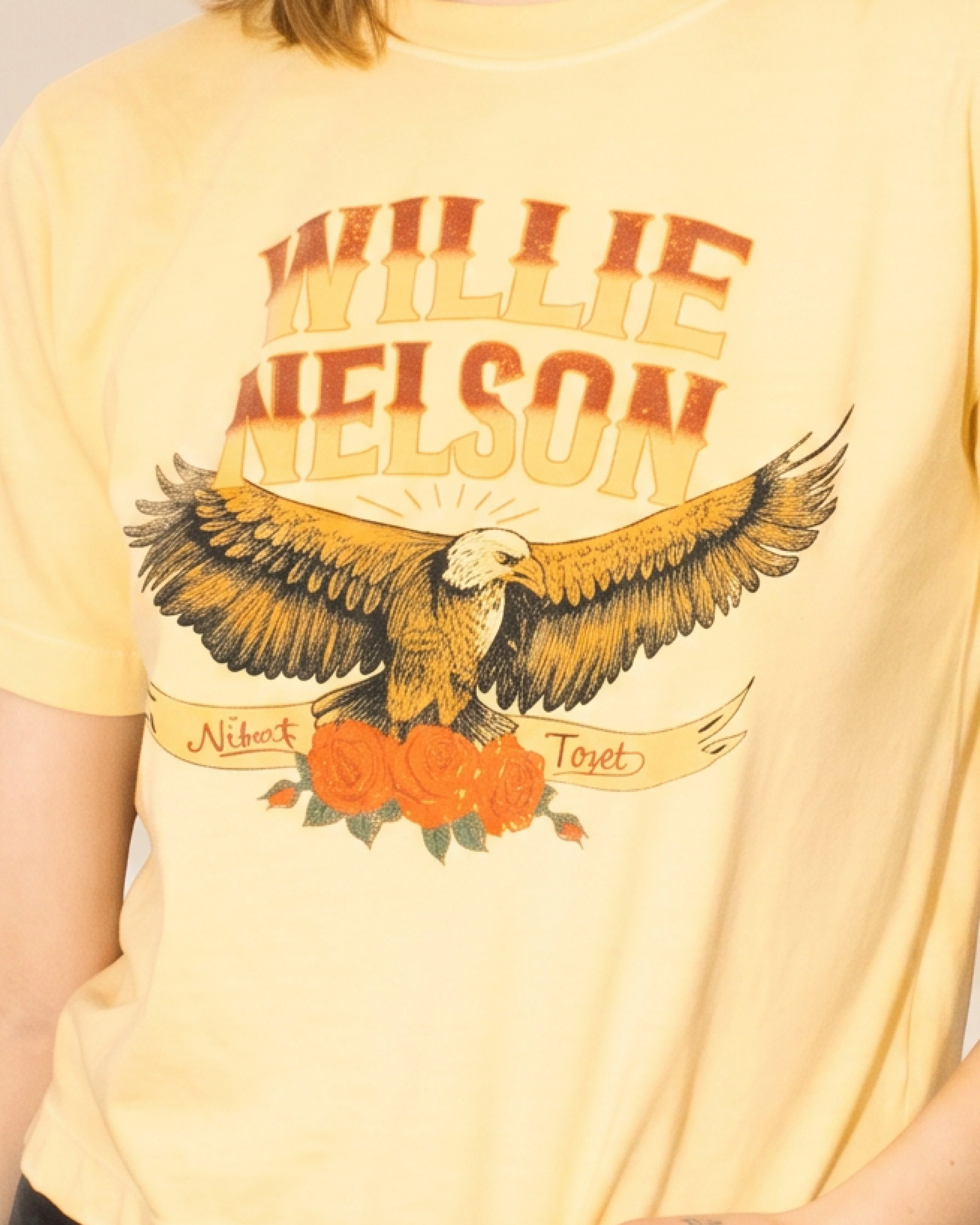 WILLIE NELSON - ABBOTT, TEXAS BABY TEE - Image 2