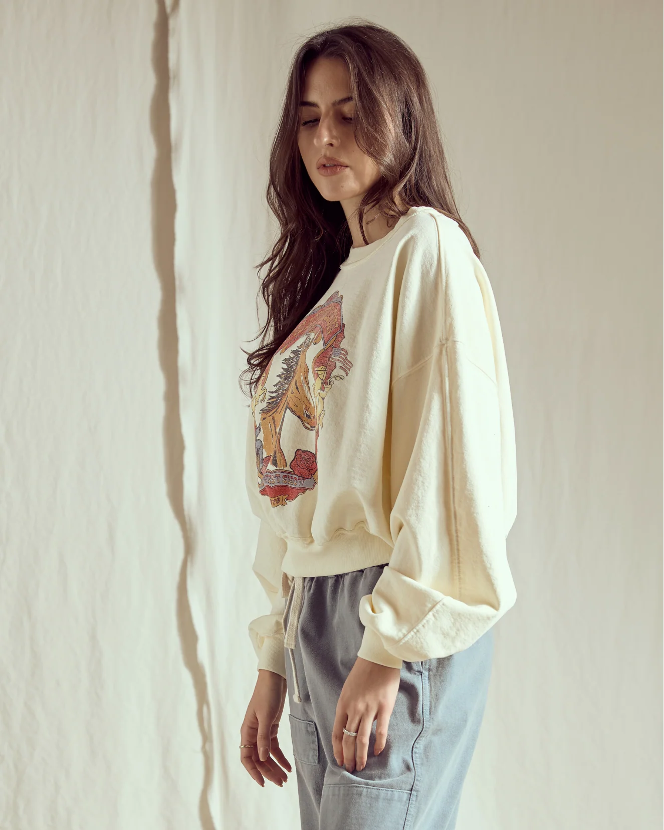 WILLIE NELSON - WILD WEST CROPPED SWEATSHIRT - Image 4